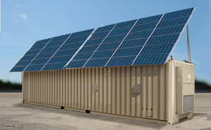 The Solar Shade Protects Containers from heat, reducing loads on ECU systems.